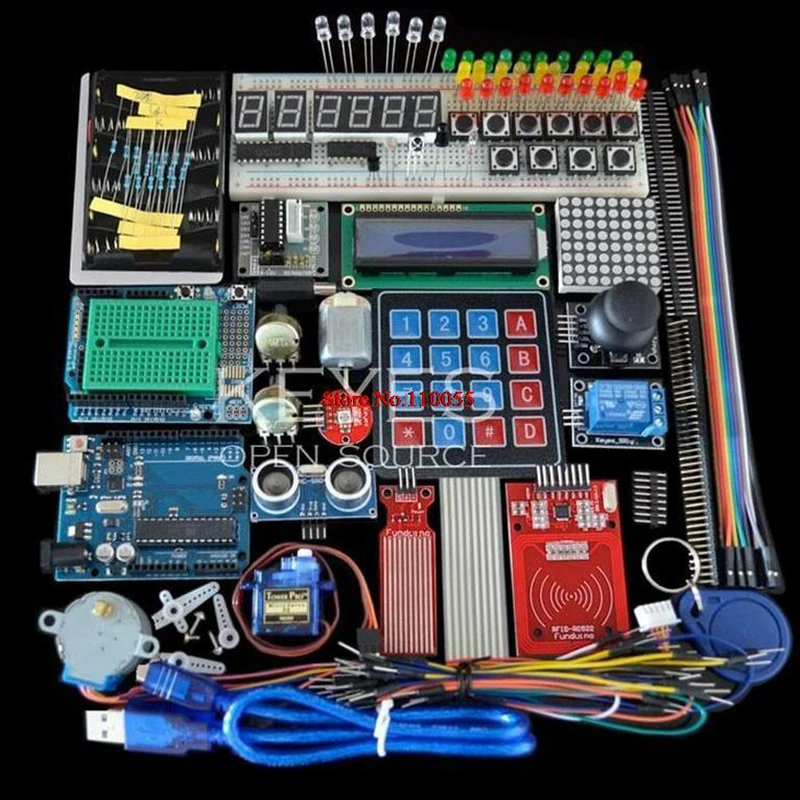 Breadboard & Jumper Wire Kit - 830 Points with M-M/M-F/F-F Wires