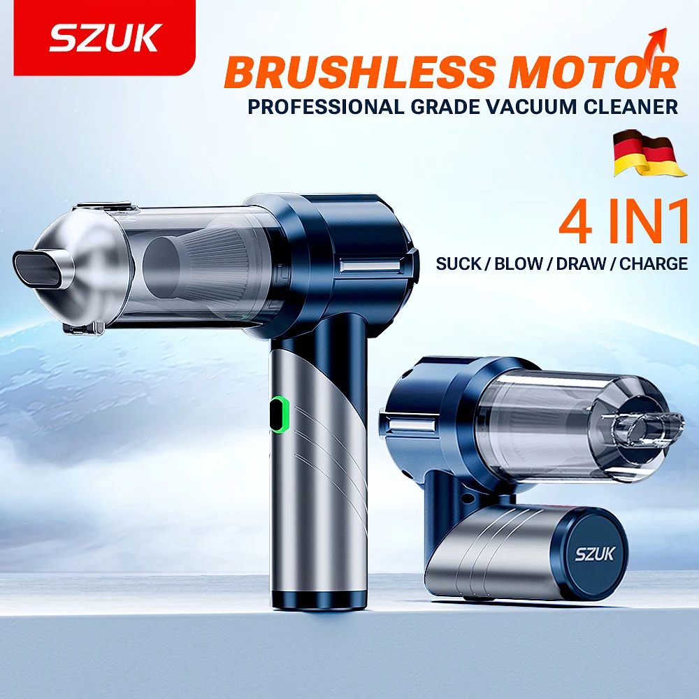 Portable Cordless Car Vacuum Cleaner - Foldable, Powerful Suction