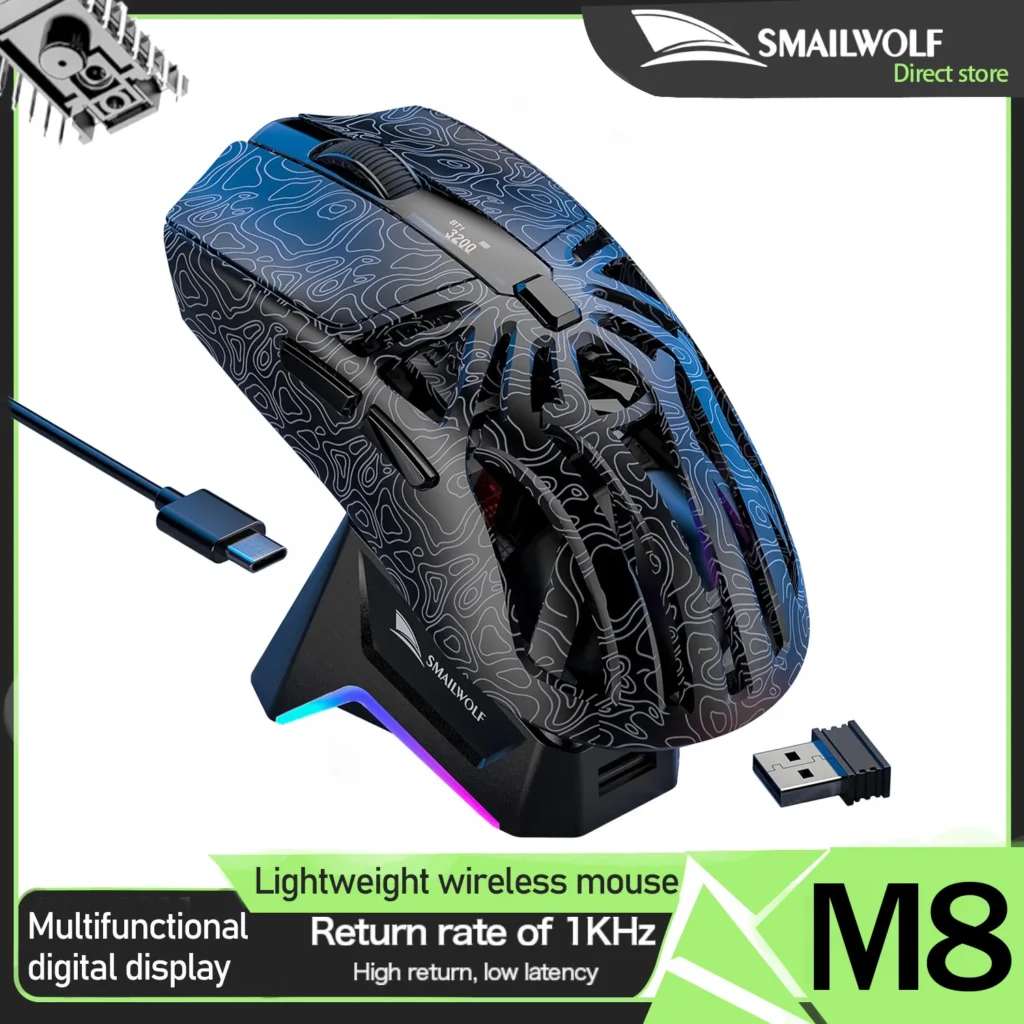 Wireless RGB Gaming Mouse - 2.4G, Rechargeable, 7 Color Backlight