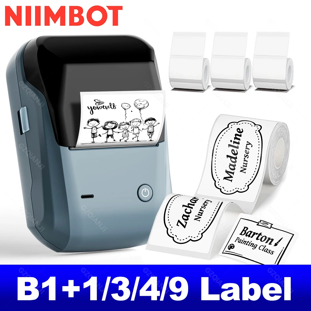 NIIMBOT B1 Portable Bluetooth Thermal Label Printer