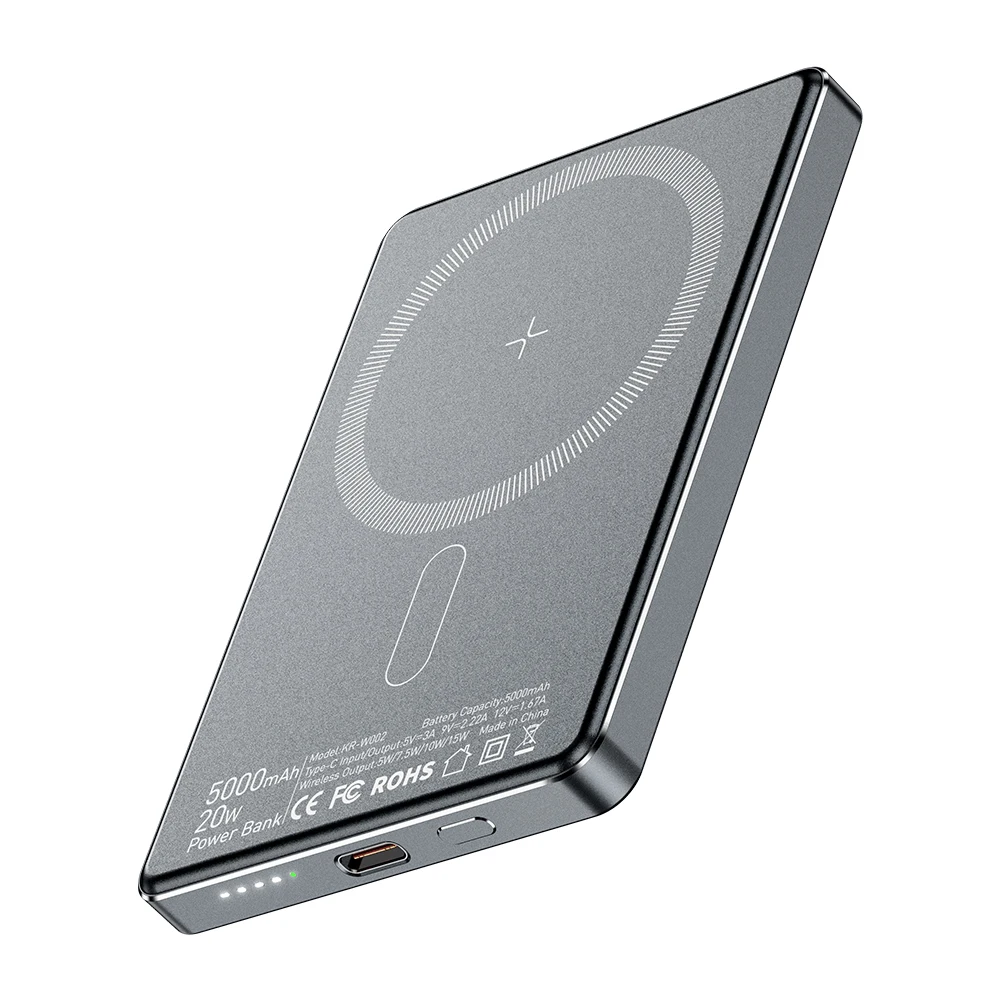 Magnetic Wireless Power Bank 10000mAh - Fast Charging, Phone Stand