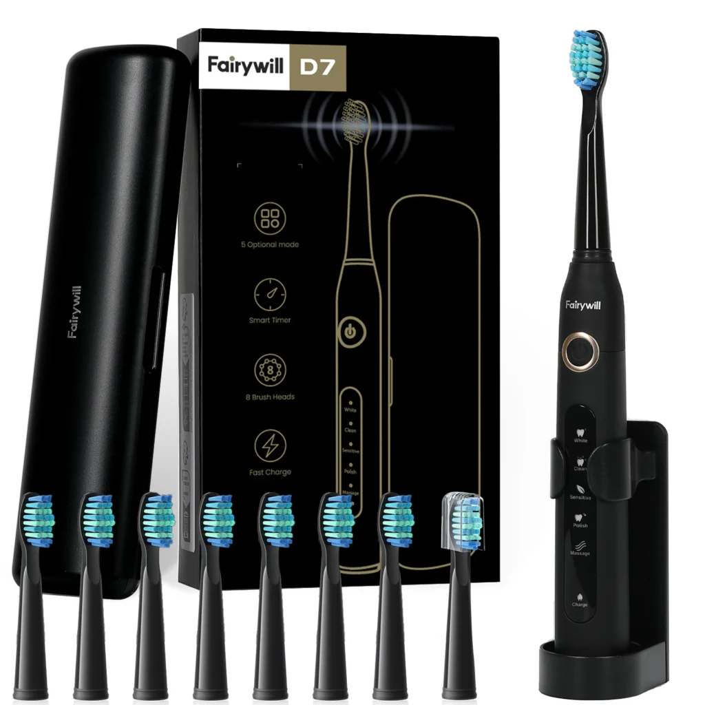 Sonic Electric Toothbrush - USB Rechargeable, 5 Modes, Smart Timer