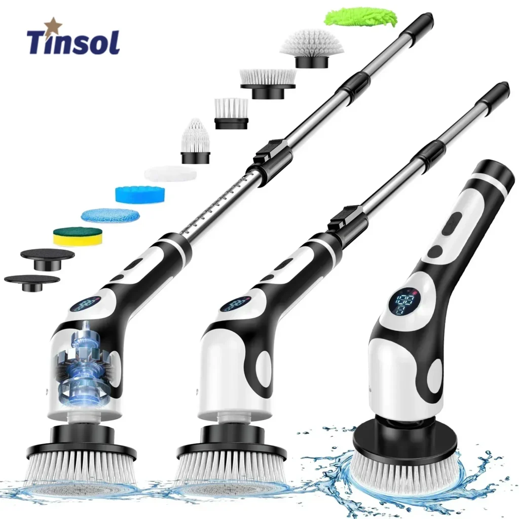 Cordless Electric Spin Scrubber - Multi-Surface Cleaning Brush