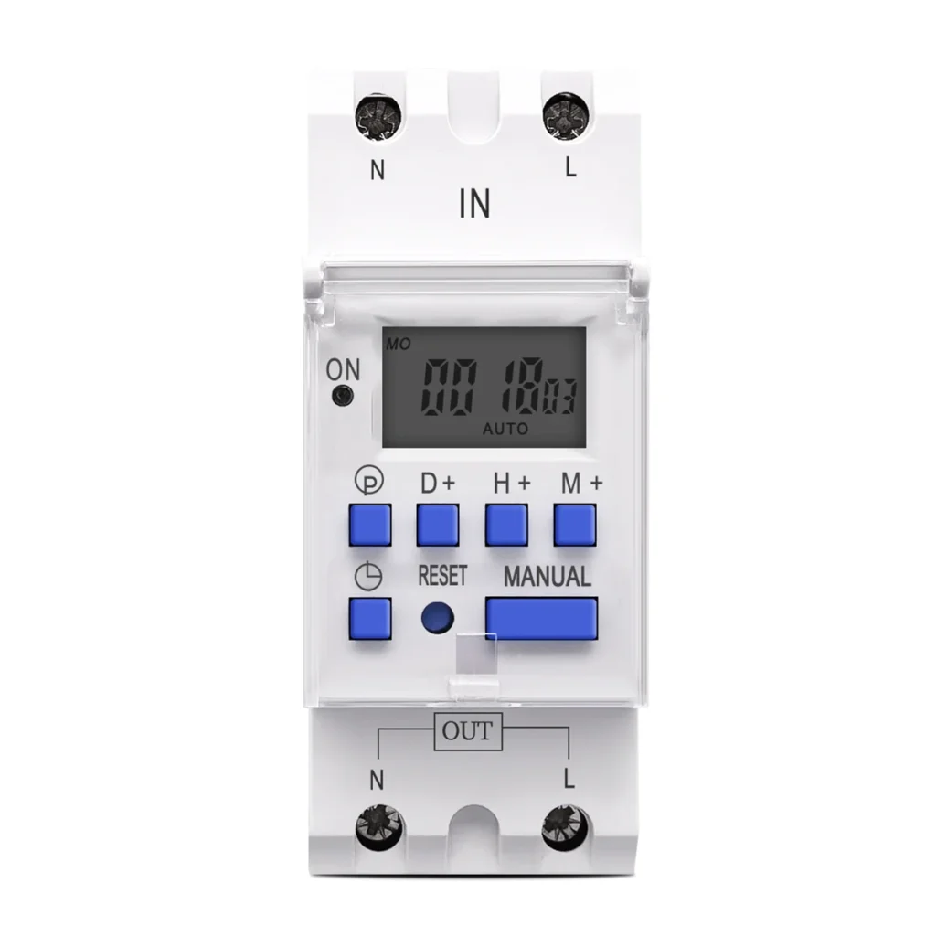 Digital Programmable Timer Switch 220V - Weekly Cycle Time Control